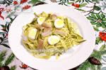 Smoked eel fettuccini