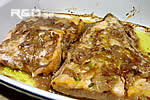 Salmone al vino rosso