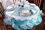 tavola natalizia in azzurro