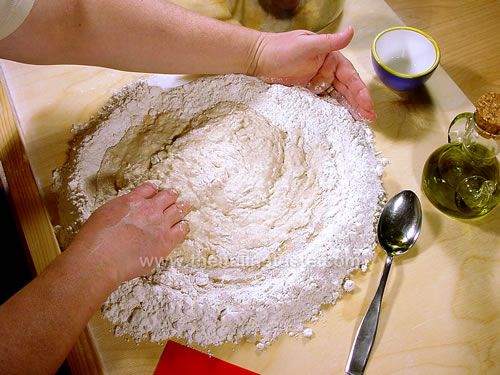 Pizza dough with brewer's yeast (fresh yeast)