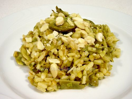 Risotto con carciofi profumato al Cointreau