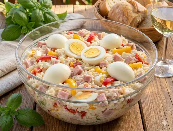 Delicate rice salad