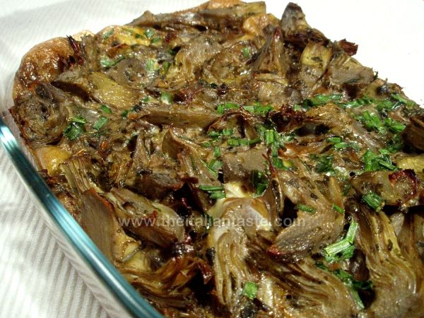 Artichoke egg casserole