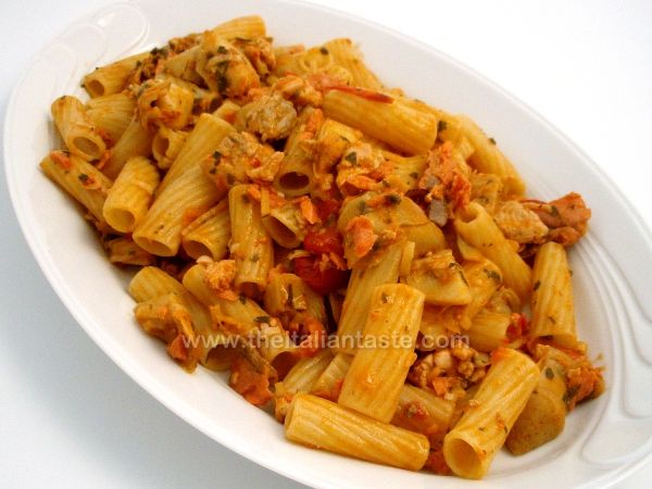 Pasta salmone e carciofi