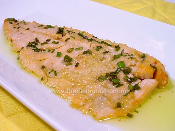Steamed salmon trout