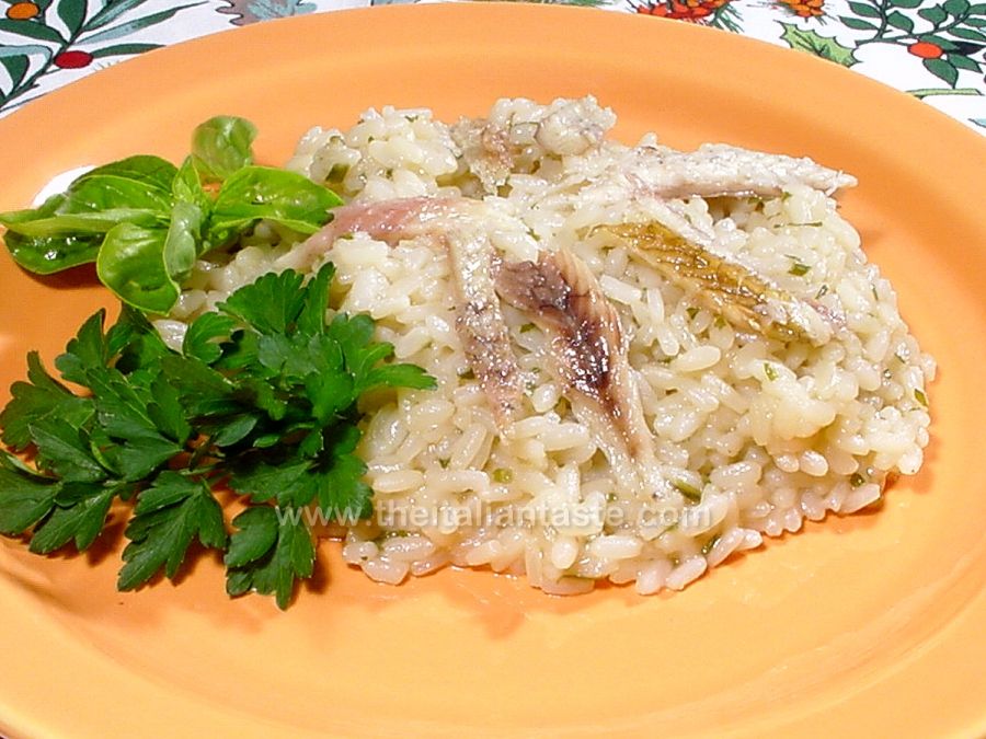Risotto con anguilla affumicata