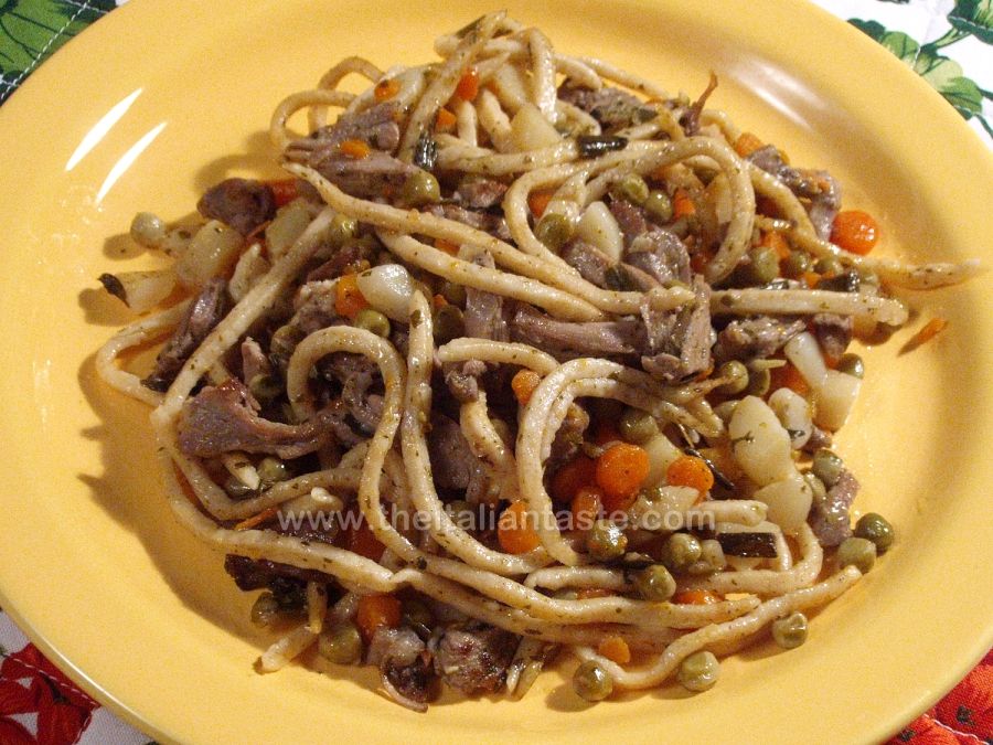 Spaghetti alla chitarra con anatra